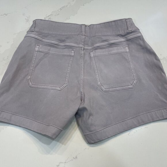 SPANX STRETCH 4” TWILL SHORTS Mauve Blush pull on slimming casual chino S - Picture 5 of 12